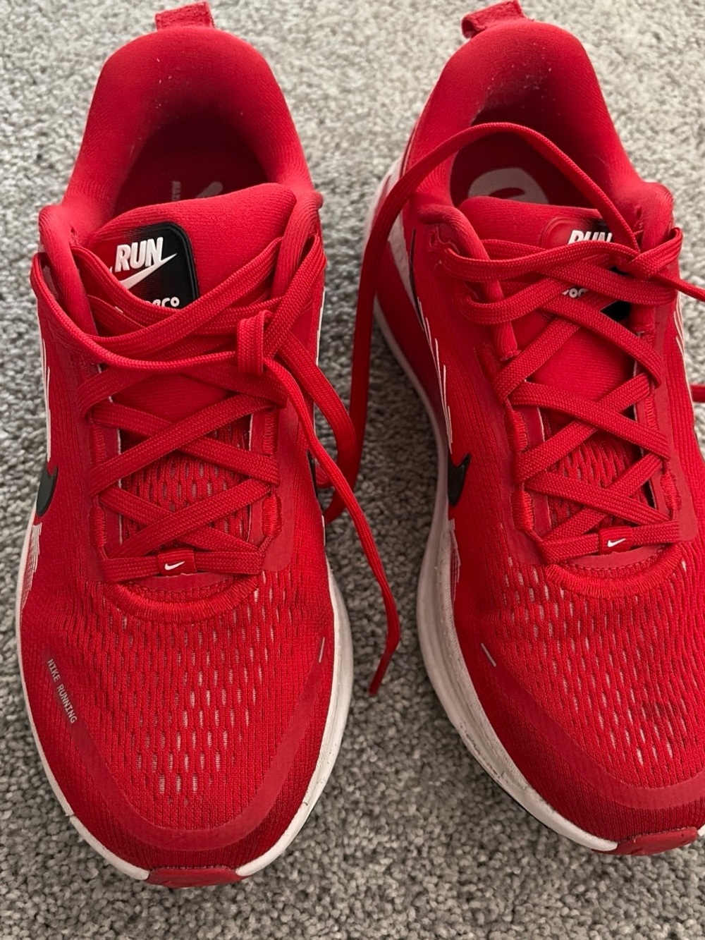 Nike Red and White Women's Running Shoes